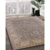 Mid-Century Modern Rose Purple Oriental Rug, urb1009