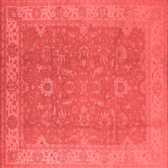 Machine Washable Oriental Red Industrial Rug, wshurb1009red