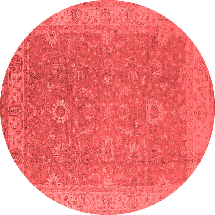 Machine Washable Oriental Red Industrial Rug, wshurb1009red