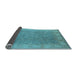 Sideview of Oriental Light Blue Industrial Rug, urb1009lblu