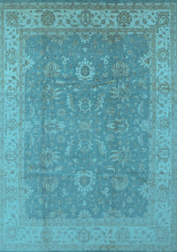 Oriental Light Blue Industrial Rug, urb1009lblu