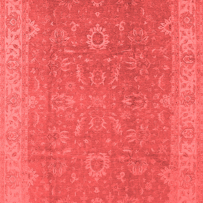 Machine Washable Oriental Red Industrial Rug, wshurb1009red