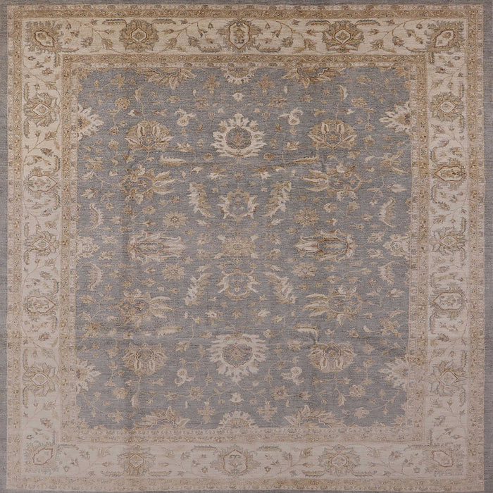 Square Mid-Century Modern Rose Purple Oriental Rug, urb1009