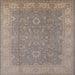 Square Mid-Century Modern Rose Purple Oriental Rug, urb1009