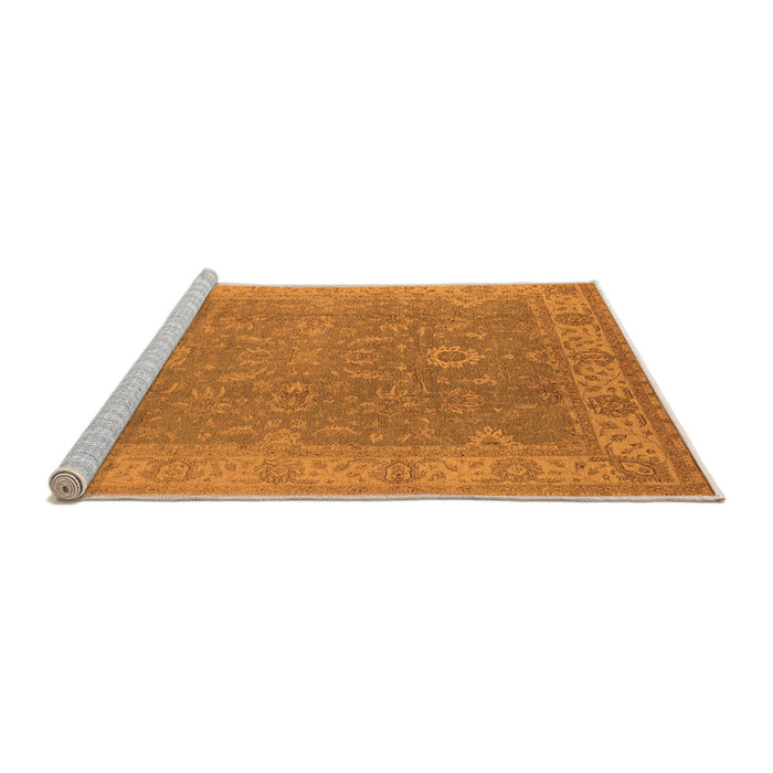 Sideview of Machine Washable Oriental Orange Industrial Area Rugs, wshurb1009org