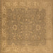 Square Oriental Brown Industrial Rug, urb1009brn