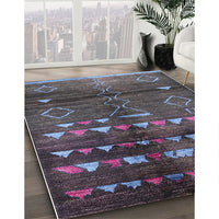 Mid-Century Modern Black Oriental Rug, urb1010