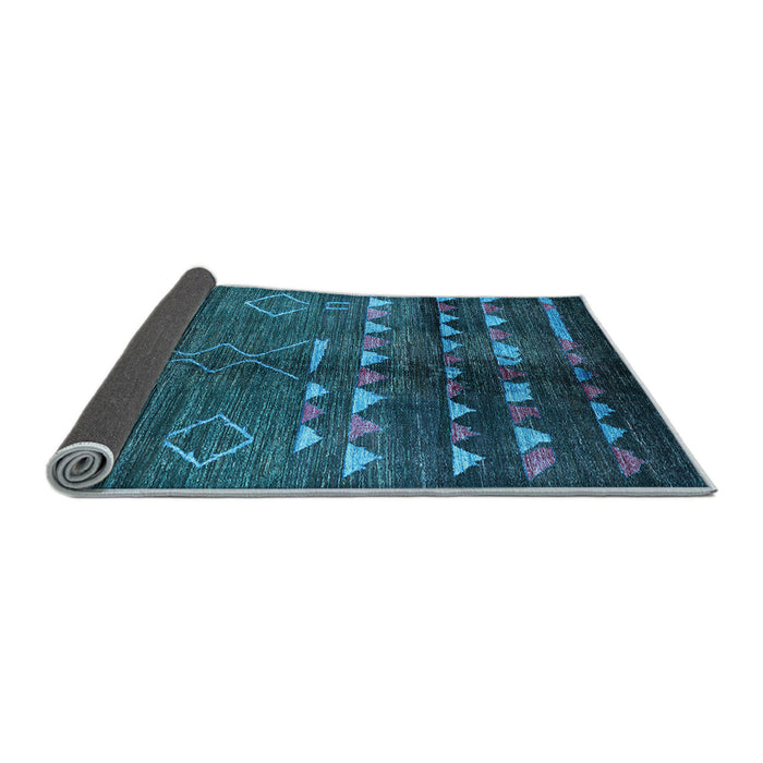 Sideview of Oriental Light Blue Industrial Rug, urb1010lblu