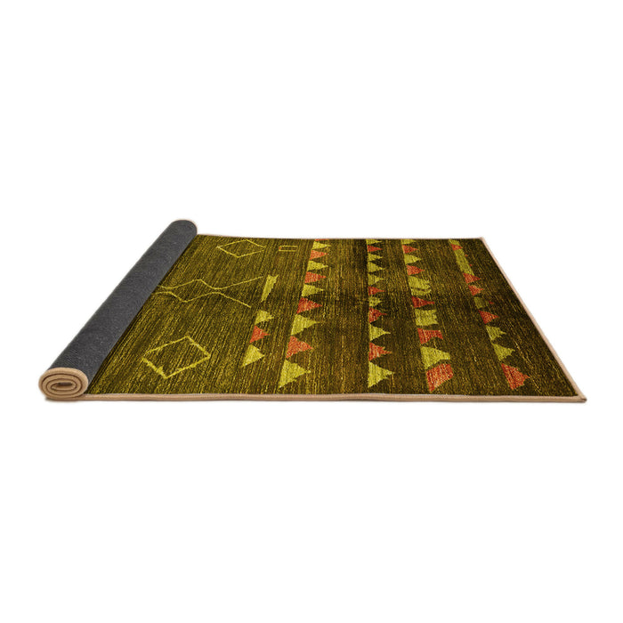 Sideview of Oriental Yellow Industrial Rug, urb1010yw