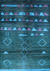 Oriental Light Blue Industrial Rug, urb1010lblu