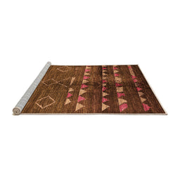 Sideview of Machine Washable Oriental Orange Industrial Area Rugs, wshurb1010org