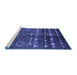 Sideview of Machine Washable Oriental Blue Industrial Rug, wshurb1010blu