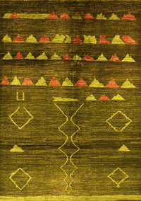 Oriental Yellow Industrial Rug, urb1010yw