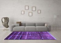 Machine Washable Oriental Purple Industrial Rug, wshurb1010pur