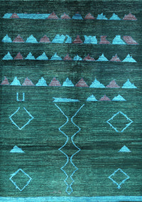 Oriental Turquoise Industrial Rug, urb1010turq