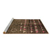 Sideview of Machine Washable Oriental Brown Industrial Rug, wshurb1010brn