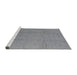 Sideview of Machine Washable Industrial Modern Dark Gray Rug, wshurb1011