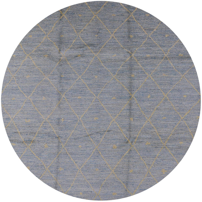 Round Machine Washable Industrial Modern Dark Gray Rug, wshurb1011