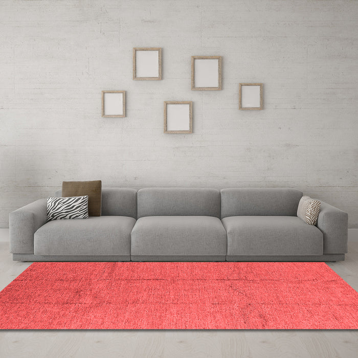 Industrial Red Washable Rugs