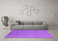 Machine Washable Oriental Purple Industrial Rug, wshurb1011pur