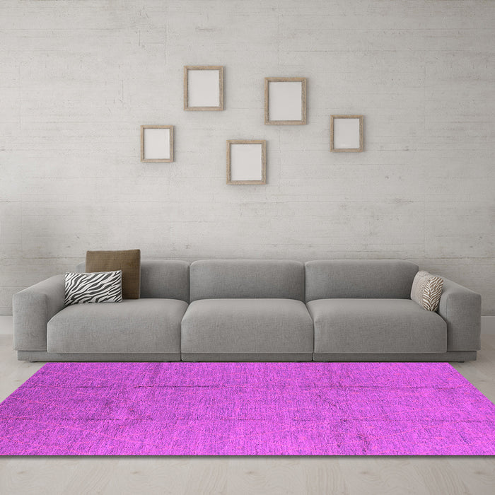 Machine Washable Oriental Pink Industrial Rug in a Living Room, wshurb1011pnk