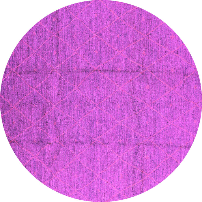 Round Oriental Pink Industrial Rug, urb1011pnk