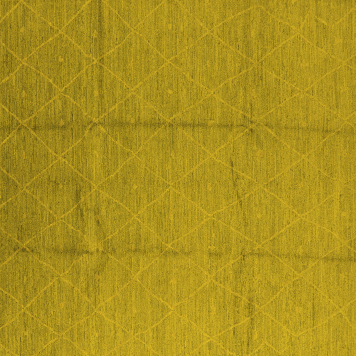 Square Machine Washable Oriental Yellow Industrial Rug, wshurb1011yw