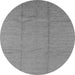 Round Machine Washable Oriental Gray Industrial Rug, wshurb1011gry