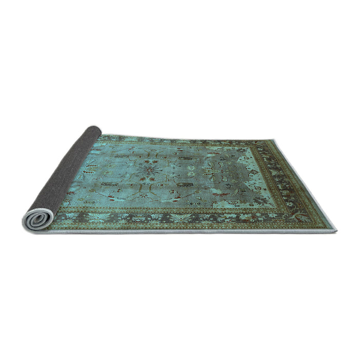 Sideview of Oriental Light Blue Industrial Rug, urb1012lblu