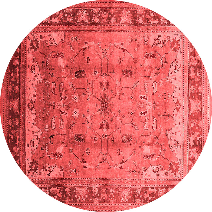 Machine Washable Oriental Red Industrial Rug, wshurb1012red
