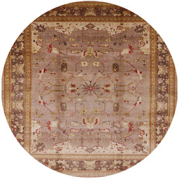 Round Machine Washable Industrial Modern Brown Sand Brown Rug, wshurb1012