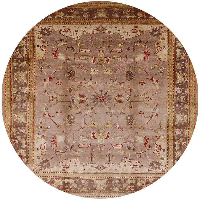 Round Machine Washable Industrial Modern Brown Sand Brown Rug, wshurb1012