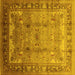 Square Oriental Yellow Industrial Rug, urb1012yw