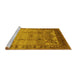 Sideview of Machine Washable Oriental Yellow Industrial Rug, wshurb1012yw