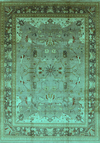 Oriental Turquoise Industrial Rug, urb1012turq