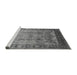 Sideview of Machine Washable Oriental Gray Industrial Rug, wshurb1012gry