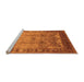 Sideview of Machine Washable Oriental Orange Industrial Area Rugs, wshurb1012org