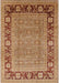 Mid-Century Modern Mahogany Brown Oriental Rug, urb1013