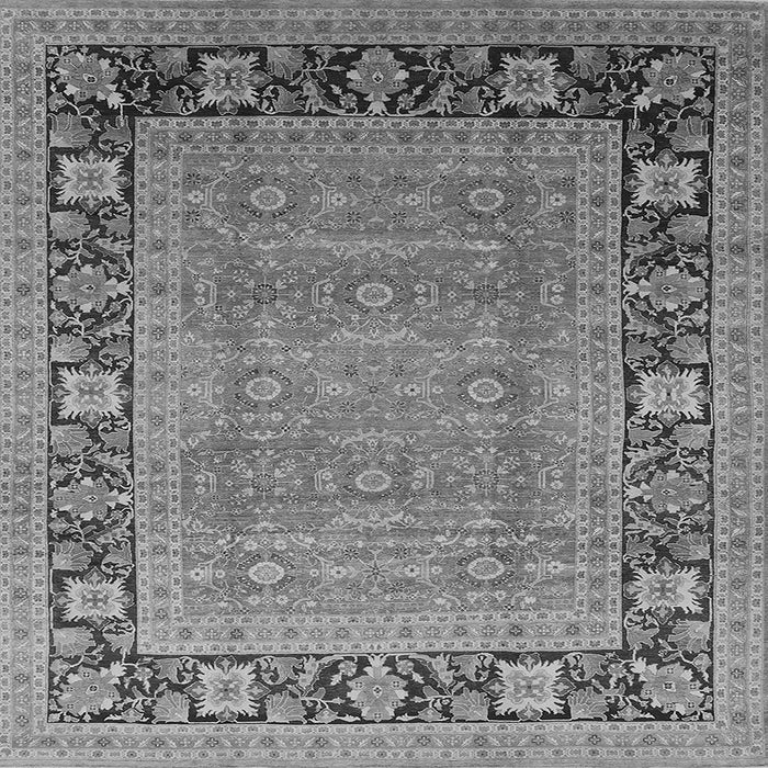 Square Machine Washable Oriental Gray Industrial Rug, wshurb1013gry