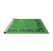 Sideview of Machine Washable Oriental Emerald Green Industrial Area Rugs, wshurb1013emgrn