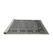 Sideview of Machine Washable Oriental Gray Industrial Rug, wshurb1013gry