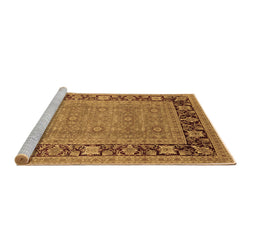 Sideview of Machine Washable Oriental Brown Industrial Rug, wshurb1013brn