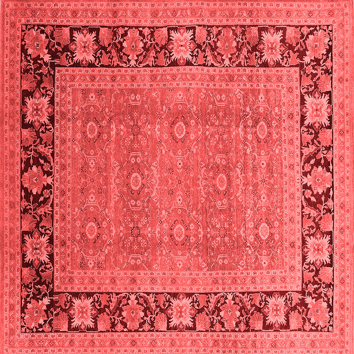 Machine Washable Oriental Red Industrial Rug, wshurb1013red