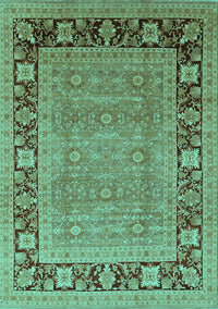 Oriental Turquoise Industrial Rug, urb1013turq