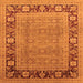 Square Oriental Orange Industrial Rug, urb1013org