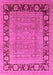 Machine Washable Oriental Pink Industrial Rug, wshurb1013pnk