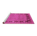 Sideview of Machine Washable Oriental Pink Industrial Rug, wshurb1013pnk