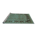 Sideview of Machine Washable Oriental Light Blue Industrial Rug, wshurb1013lblu