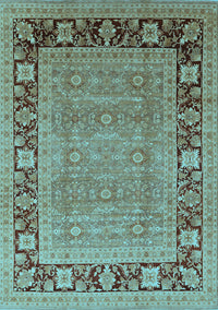 Oriental Light Blue Industrial Rug, urb1013lblu