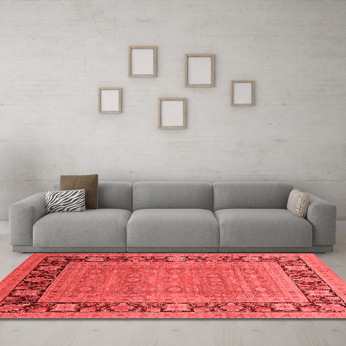 Industrial Red Washable Rugs